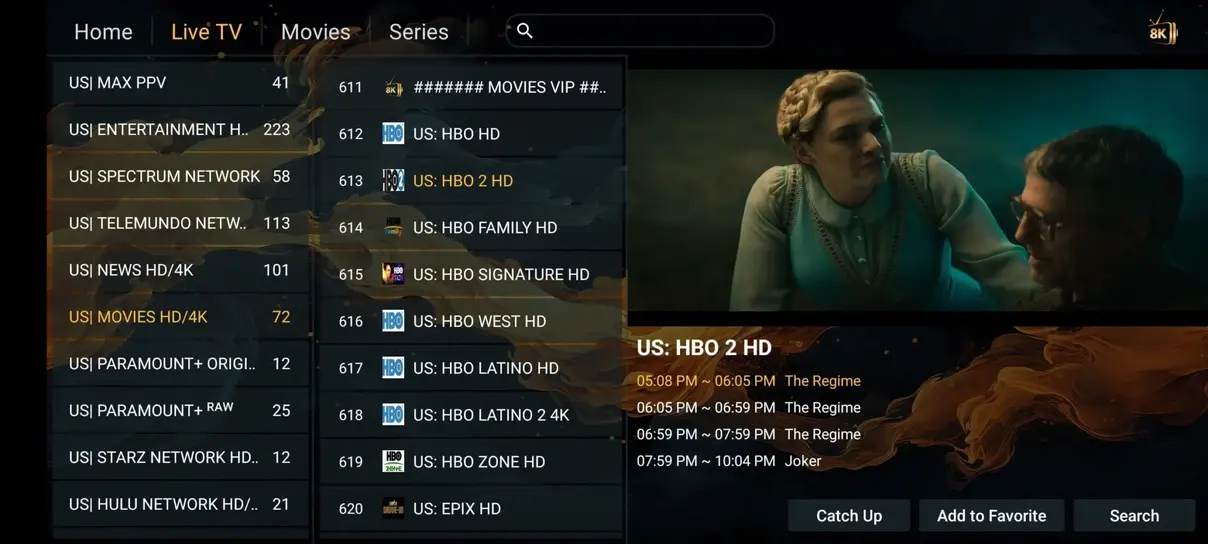 IPTV app interface preview 1